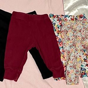 Carter’s printed floral and solid colored leggings